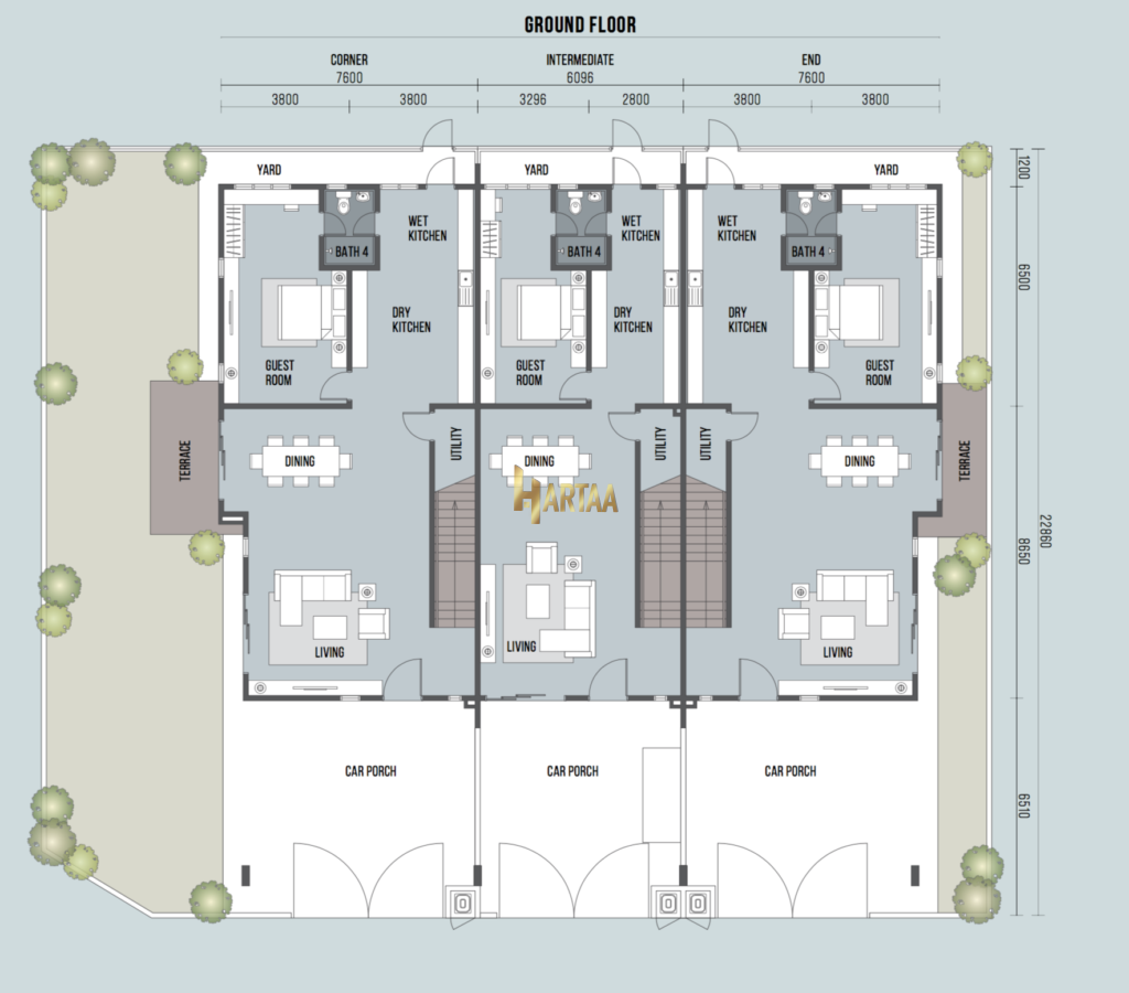 Floor Plan Ground Adira Ara Sendayan